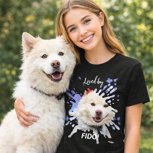 Hund fotot stänk roligt humor kärlek t shirt