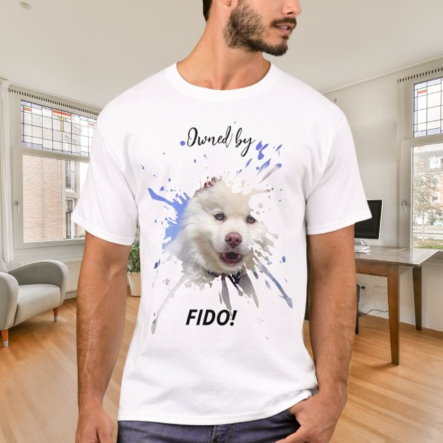 Hund fotot stänk roligt humor t shirt (Skapare uppladdad)