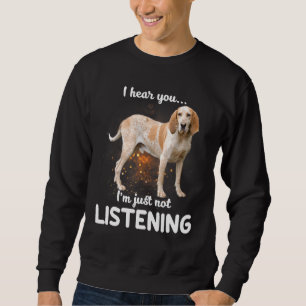 Hund från amerikansk engelska Coonhound, jag hör a Lång Ärmad Tröja