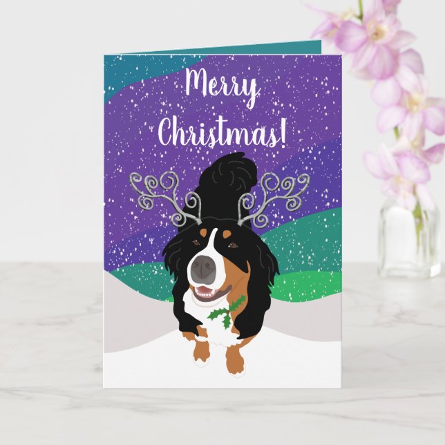 Hund från Jul Bernese Kort (Orkide)