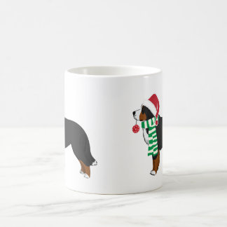 Hund från Jul Bernese Mountain Helgdag Kaffemugg
