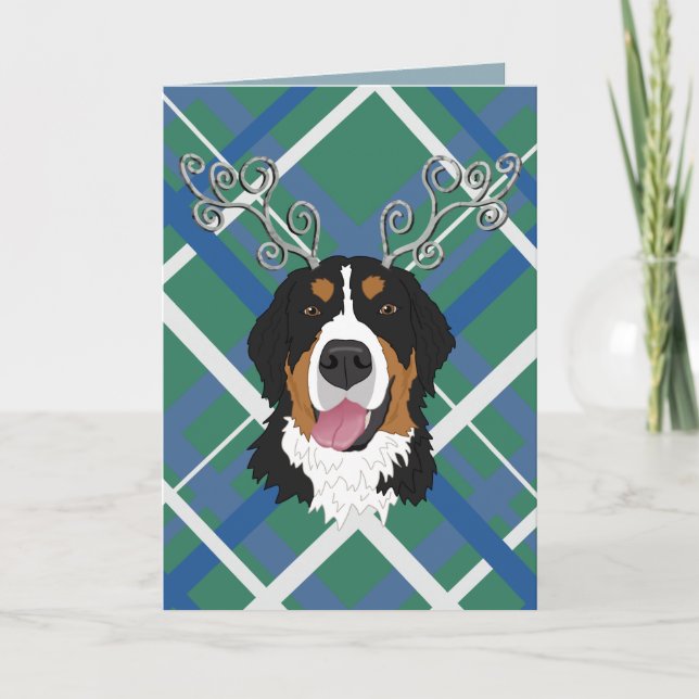 Hund från Jul Bernese Mountain Kort (Framsida)