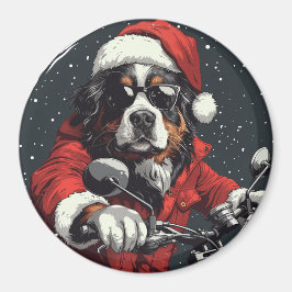 Hund från Jul Bernese Mountain Magnet
