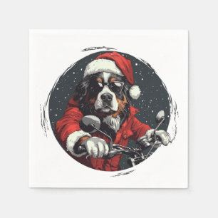 Hund från Jul Bernese Mountain Pappersservett