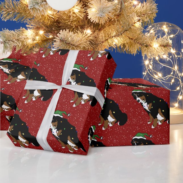 Hund från Jul Bernese Mountain Presentpapper (Helgdagar)
