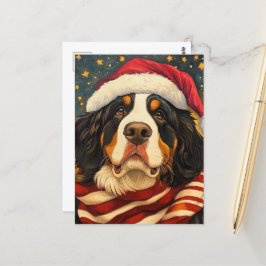 Hund från Jul Bernese Mountain Vykort