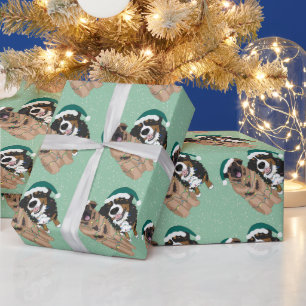 Hund från Jul Leonberger och Bernese Mountain Presentpapper