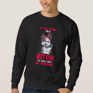 Hund Fransk Bulldog Lång Ärmad Tröja