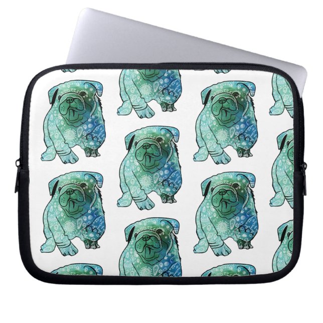 Hund Fransk Bulldog Neoprene Laptop sleeve 10 tum (Framsidan)