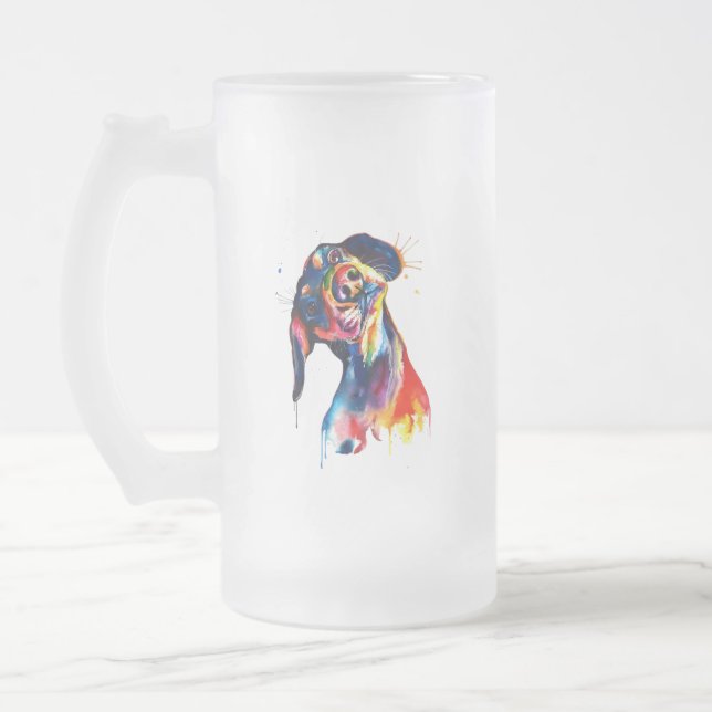 Hund Frostat Ölglas (Vänster)
