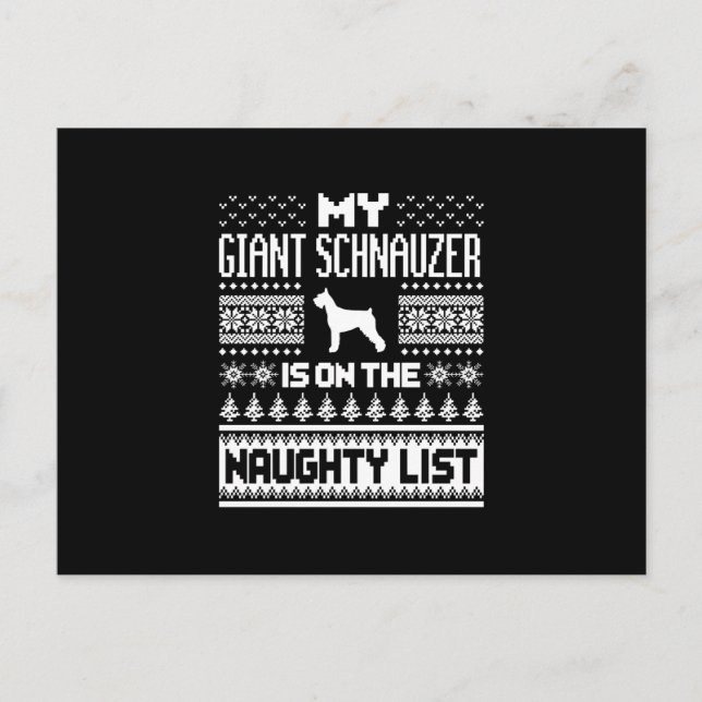 hund ful christmas meddelande vykort (Framsida)