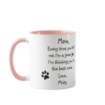 Hund Funny Mors dag Pet Photo Rosa Inside Mamma