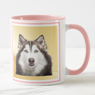 Hund Funny Mors dag Pet Photo Rosa Inside Mamma Mugg