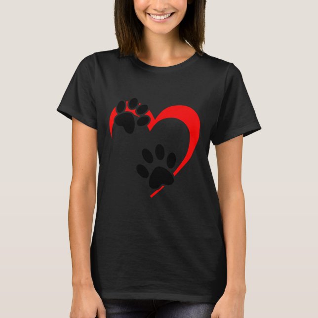 Hund ・ Fyra åldrade Kärlek ・ 61 T Shirt (Framsida)