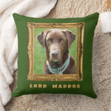 Hund Gallery Wall Art - Regal Porträtt Namn Pillow