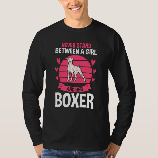 Hund German Boxer T Shirt (Framsida)