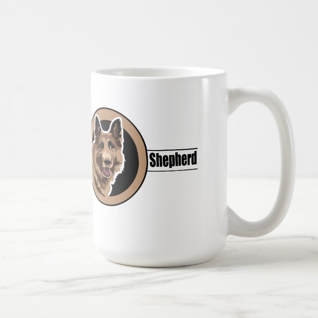 Hund German Shepherd Kaffemugg (Höger)