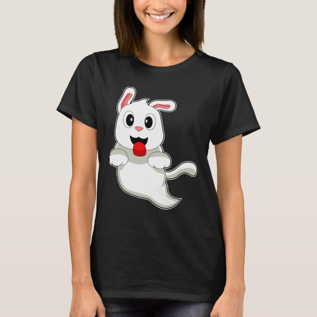 Hund Ghost Halloween T Shirt (Framsida)