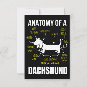 Hund Gift   Anatomi i Dachshund Tack Kort