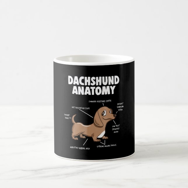 Hund Gift | Anatomy Dachshund Funny Weiner Kaffemugg (Center)