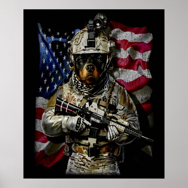 Hund Gift | Baby rottweiler Poster (Framsidan)