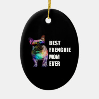Hund Gift | Best Frenchie Mamma någonsin Julgransprydnad Keramik