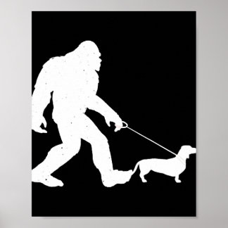 Hund Gift | Bigfoot Walking Dachshund Funny Wiener Poster