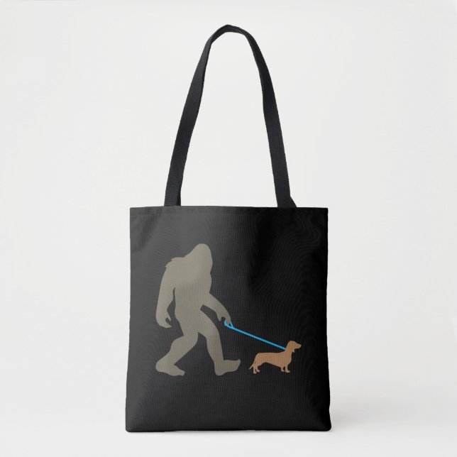 Hund Gift | Bigfoot Walking Dachshund Tygkasse (Framsida)