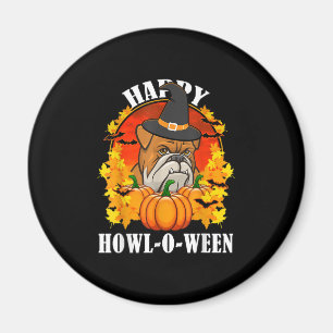 Hund Gift Bulldog Halloween Gift för Hundälskare Magnet