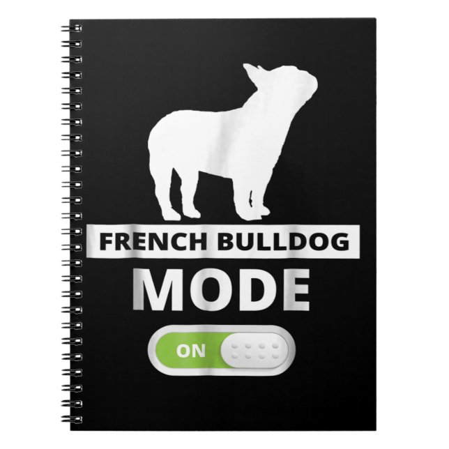 Hund Gift | Bulldog-läge för Fransk Anteckningsbok (Framsidan)