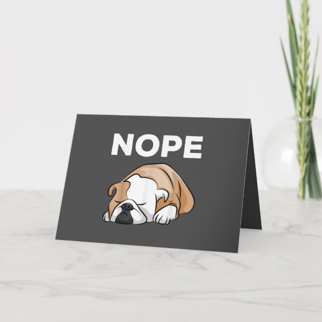 Hund Gift | Bulldog Nope for Bulldog Älskare! Helgkort (Framsida)