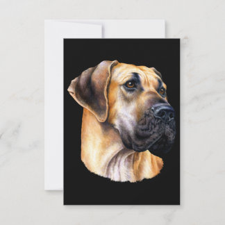 Hund Gift| Coola Gift Hund i Great dane Ansikte Tack Kort