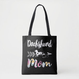 Hund Gift Dachshund Mamma Dachshund Blommigt Tygkasse