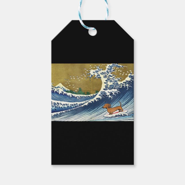 Hund Gift | Dachshund - Wiener Hund Gift Hund älsk Presentetikett (Framsidan)