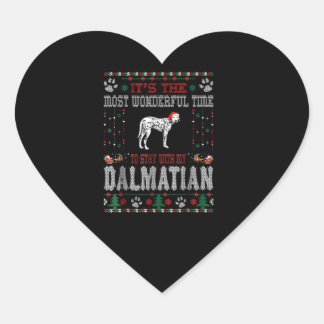 Hund Gift |Den underbara tiden för Dalmatien Hjärtformat Klistermärke