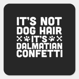 Hund Gift   Dess inte Hund Hair-its Dalmatian Conf Fyrkantigt Klistermärke