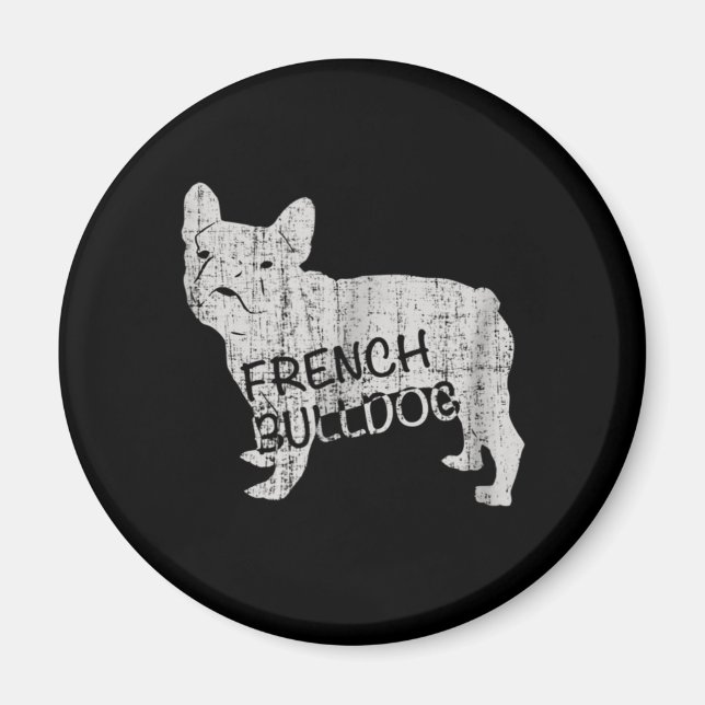 Hund Gift | Fräckt Fransk Bulldog Magnet (Framsidan)