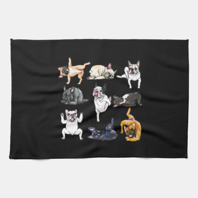 Hund Gift | Fransk Bulldog Funny Kökshandduk (Horisontell)