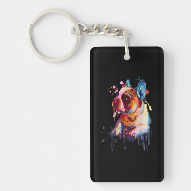 Hund Gift | Fransk Bulldog Hand Teckning Art (Framsidan)