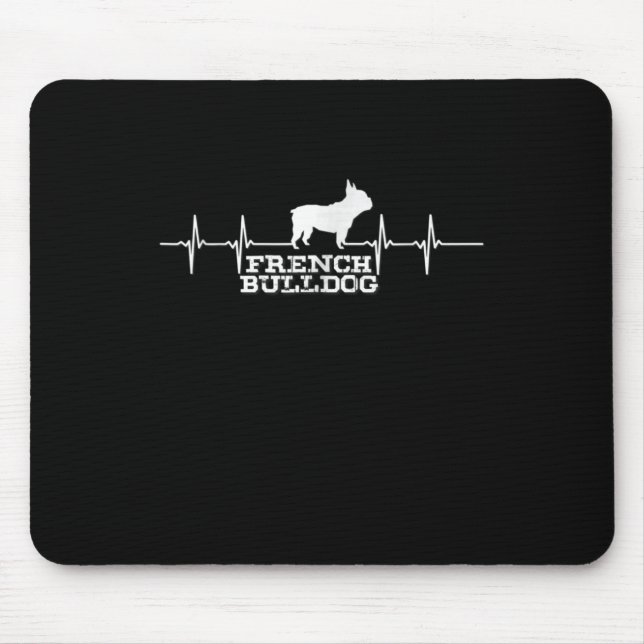 Hund Gift | Fransk Bulldog Heart Musmatta (Framsidan)