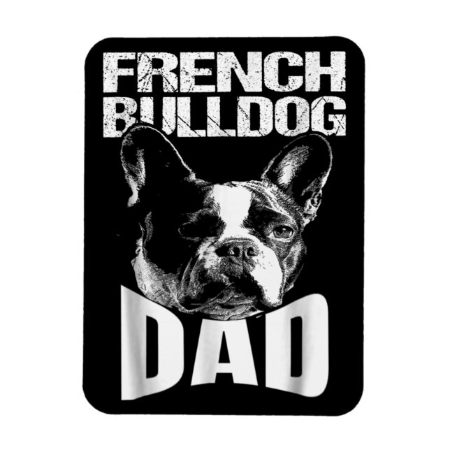 Hund Gift | Fransk Bulldog Pappa Magnet (Vertikal)