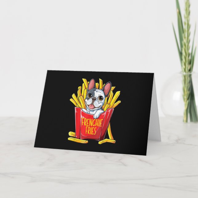 Hund Gift | Frenchie Fries Inbjudan (Framsida)