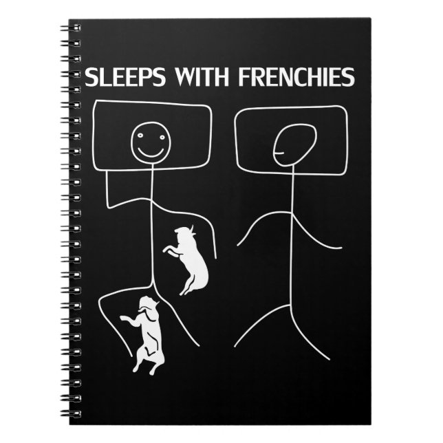 Hund Gift | Leeps with Frenchies Anteckningsbok (Framsidan)