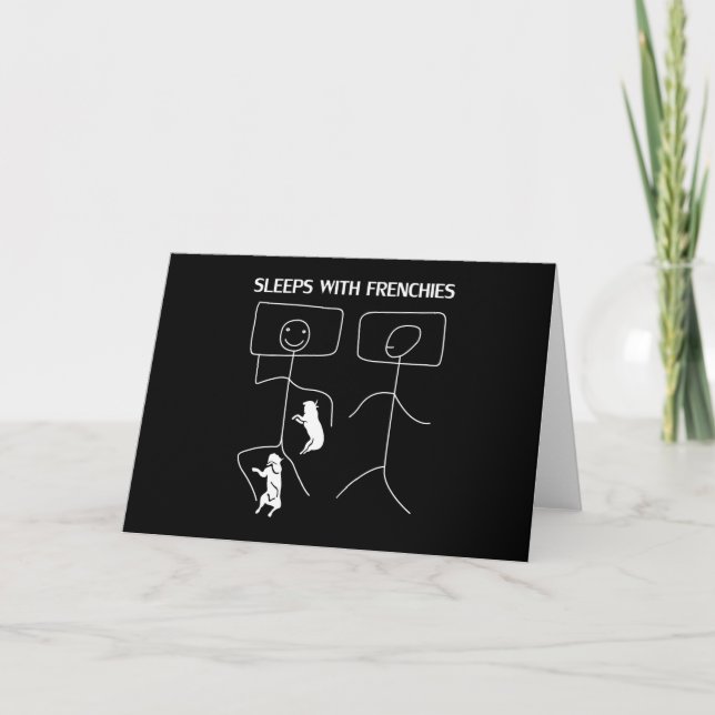 Hund Gift | Leeps with Frenchies Kort (Framsida)