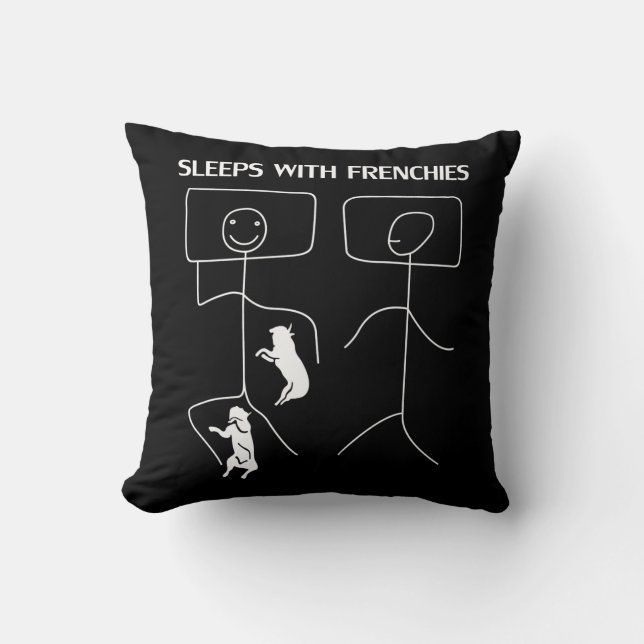 Hund Gift | Leeps with Frenchies Kudde (Framsida)