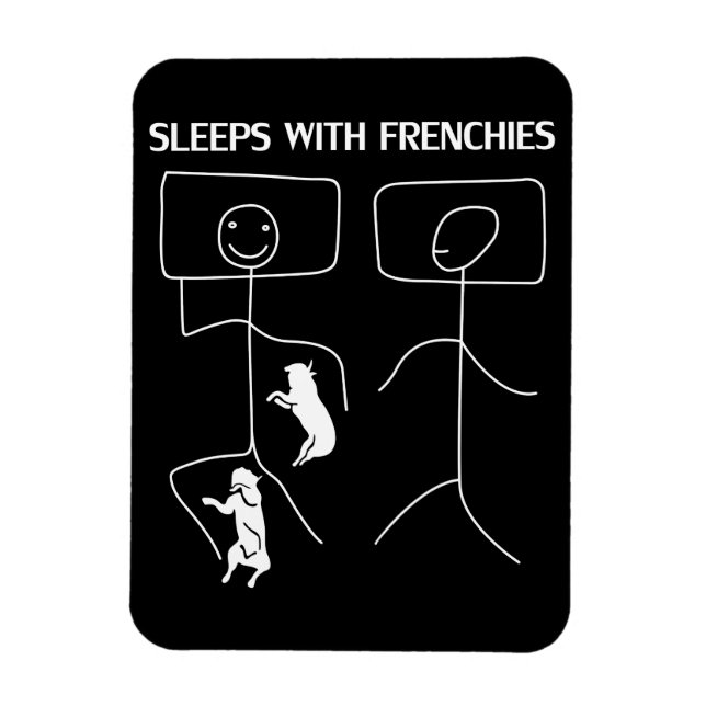 Hund Gift | Leeps with Frenchies Magnet (Vertikal)