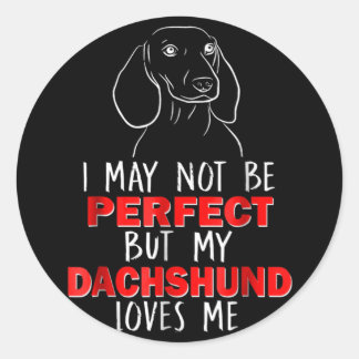 Hund Gift | My Dachshund Kärlek Me Runt Klistermärke