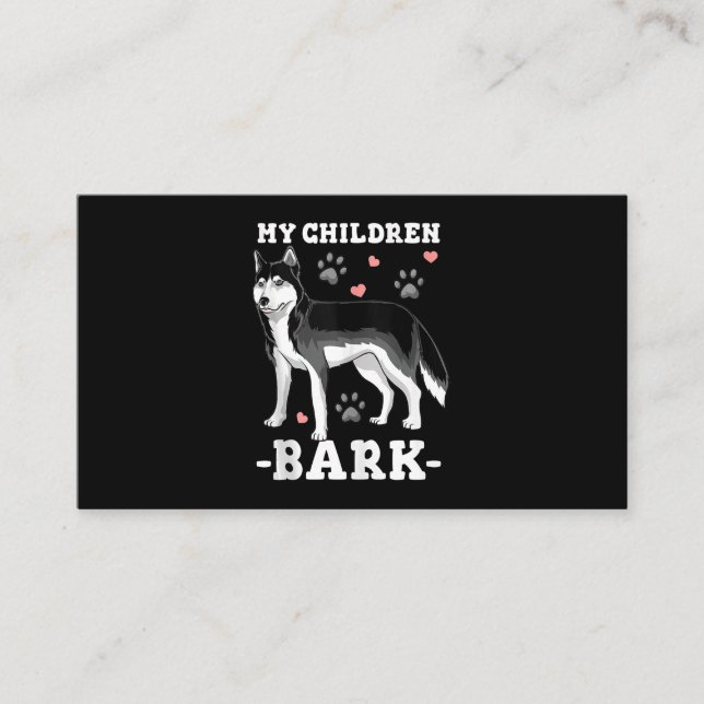 Hund Gift | SIBERIAN HUSKY Visitkort (Framsida)