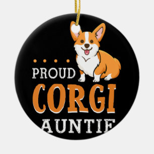 Hund Gift Söt corgi auntie Julgransprydnad Keramik
