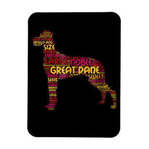 Hund Gift Stora Noble Great dane Magnet